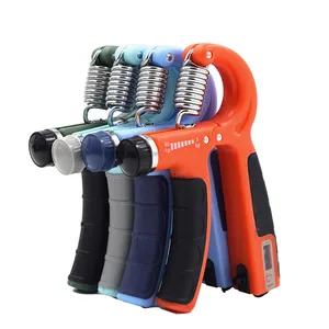 Adjustable Hand Grips Metal Finger Exerciser Counting Heavy Trainer Gripper Fitness Gym Rubber Hand Grip Strengthener