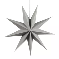 Offres Spéciales 25 CM étoile à neuf branches ornements de noël suspendus étoiles pendentif lanterne étoile en papier pour décoration de fête d'anniversaire