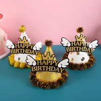 Nicro doldurulmuş top kek doğum günü partisi tedarikçisi süslemeleri tek kullanımlık parti kağıt mutlu doğum günü partisi şapka çocuklar için