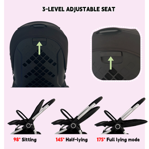 Système de voyage pour bébé 4 en 1, <span class=keywords><strong>poussette</strong></span> légère en alliage, landau, berceau pour bébé en option, ceinture de sécurité à cinq points, âge 3 ans - Product Image 5