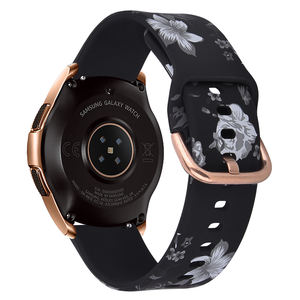 Nueva Correa Deportiva Transpirable de Silicona de 22 mm, Correa Universal con Patrón Blanco sobre Fondo Negro <span class=keywords><strong>para</strong></span> Reloj Inteligente - Product Image 2