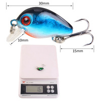 SEASKY Topwater 3D Simulation Peinture Pêche En Eau Douce MINI Leurre Dur Manivelle Appât