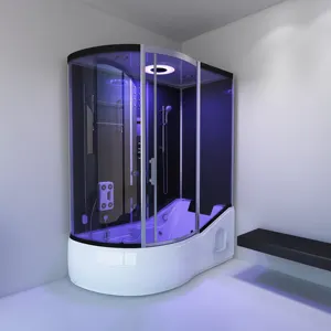 Pod Set PVC Glas rahmen Stil Duschraum Komfortable Temperatur Hot Sale Fertighaus Modulares Badezimmer