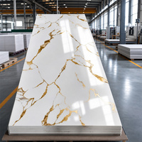 UV Marmerplaat Moderne PVC Wandpaneel Hoogglans Decoratief Bord Kunststof voor TV Achterwand Interieur Kantoor 1220x2440mm Decor