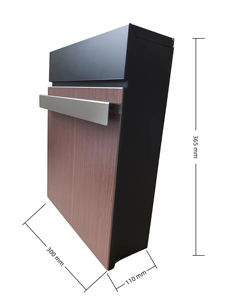 Boîte aux lettres extérieure moderne en métal imprimé UV effet bois, sécurisée et verrouillable, pour maison, jardin et extérieur moderne - Product Image 6