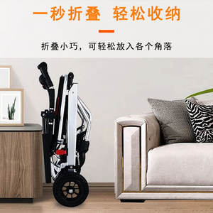 Fauteuil roulant manuel Medco, pliable, léger, argenté, aide à la mobilité pour personnes âgées et handicapées, poids de 7,5 kg, en alliage d'aluminium - Product Image 5