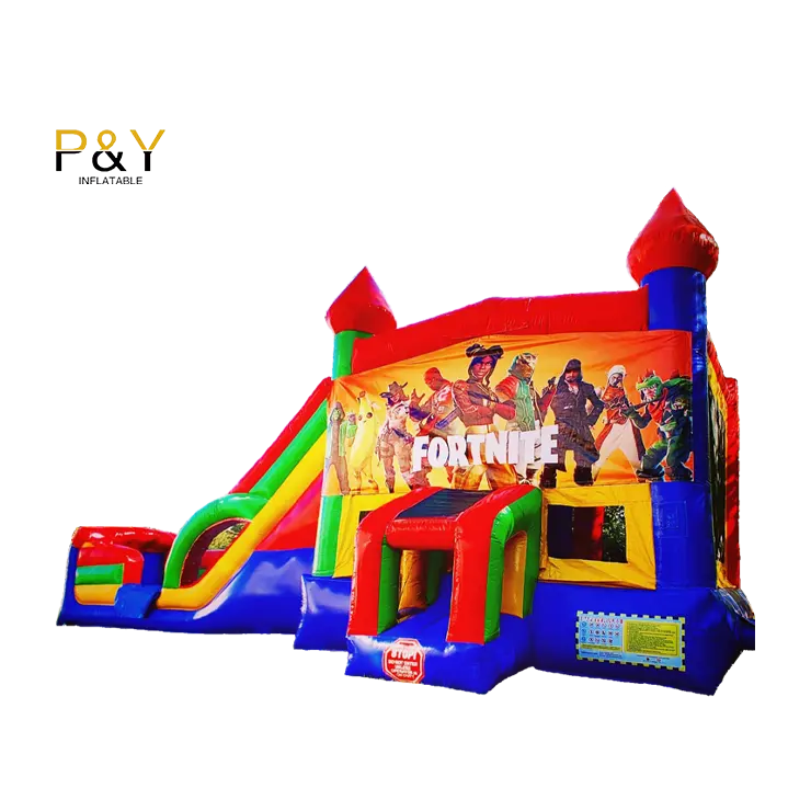 Thương mại lớn Inflatable Bouncer bouncy nhảy lâu đài nhà bị trả lại trượt nước với hồ bơi cho người lớn