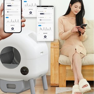 Nouvelle litière intelligente pour chat avec fonction autonettoyante pour les excréments et la litière - Product Image 4