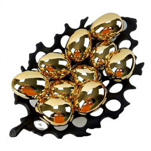 Custom Wholesale Electropalted Gold Decor Table Decorative <strong>Ceramic</strong> Shinny Golden Easter <strong>Eggs</strong> - Product Image 1