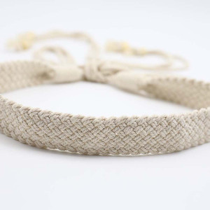 Ceinture nouée pour femme en <span class=keywords><strong>corde</strong></span> 100% coton, style simple et polyvalent, <span class=keywords><strong>avec</strong></span> nœud chinois, pour robes et pulls, nouvelle collection - Product Image 4