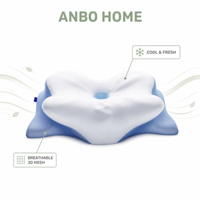 Oreiller cervical en mousse à mémoire de forme personnalisé en gros, oreiller ergonomique de soutien du cou OEM ODM