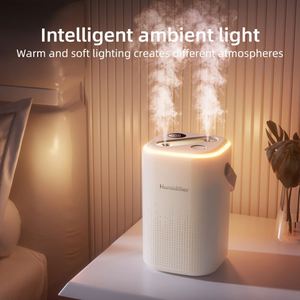 New 1.3L Capacity Diffuser Night Light Smart APP Controlled Battery Powered Mini Mist Ultrasonic <b>Humidifier</b> with Digital Display - Product Image 3