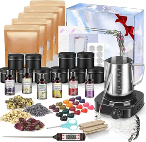 Complete Candle Making Kit With Wax Melter Making Supplies DIY Arts Crafts Gift For Kids Adults