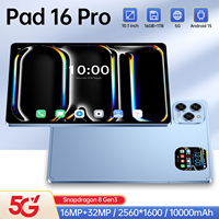 Pad 16 Pro 11-Inch MTK Octa Core Android 15 Tablet 16GB+1TB 108MP 8000mAh 5G Dual SIM WiFi GPS Navigation for KIDS