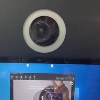 Photomaton portable 360° avec écran LCD, coque en alliage d'aluminium, design de kiosque carré compatible avec les smartphones, iPad et appareils photo reflex numériques