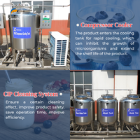 Ligne de production de yaourt entièrement automatique de 500 litres avec fermentation et pasteurisation