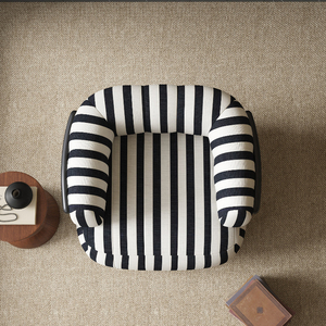 Sofá individual con patrón de cebra Retro francés, tela de diseñador <span class=keywords><strong>familiar</strong></span> pequeña para sala de estar, sótano, taller, entrada, balcón, esquina - Product Image 3