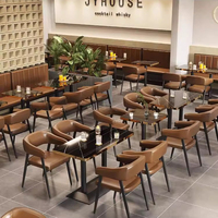 Ensemble table et chaises de salle à manger à motif de marbre au design moderne de luxe