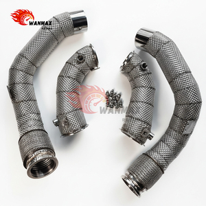 Nouveautés : Downpipe de haute qualité pour BMW F90 M5 F91 F92 F93 M8 S63 4.4T V8 biturbo avec bouclier thermique - Product Image 1