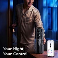 Máquina de Masturbación Masculina con 7 Modos de Empuje y Rotación, Pantalla LCD Impermeable, Ventana Visual y Vagina de Silicona