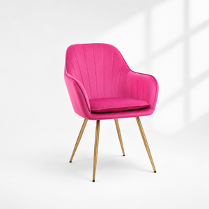DM Velours gris foncé moderne 360 °   Fauteuil pivotant avec pieds en métal pour chambre à coucher et salon - Product Image 6