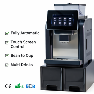 Máquina de Espresso Comercial Totalmente Automática de Acero Inoxidable con Control Táctil Inteligente, Cafetera Inteligente para Uso Doméstico - Product Image 1