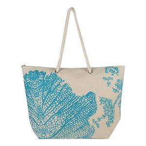 Bolso de <span class=keywords><strong>Playa</strong></span> Mediano de Lona de Algodón con Logotipo Personalizado de Alta Calidad Marca XYX, Bolso de Hombro para Mujer con Cremallera, Venta al Por Mayor - Product Image 3