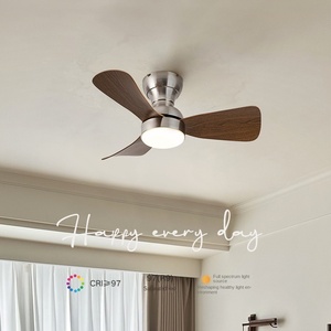 HSG Modèle 719 Ventilateurs de plafond modernes noirs encastrés avec lumière 5 pales ABS Moteurs DC et AC Corps de lampe en verre - Product Image 4