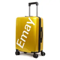 デザイナーkoffer印刷pc absハードシェルアルミトロリー旅行バッグにキャリーケースとスーツケース荷物