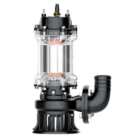 Pompe à eaux usées submersible triphasée pour décharge d'eaux usées dans les sous-sols