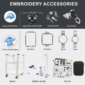 Máquina de Bordar FUJA de 10 Agujas, de Una Cabeza, para Gorras, Camisetas, Bordado Plano y 3D, para Uso Doméstico, 1 Cabeza, 10 Agujas - Product Image 3