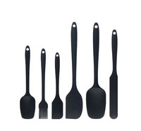 Lot de 6 moules à gâteau en silicone écologiques Aqua Sky Color pour la pâtisserie, avec spatule et racloir à crème et vermicelles