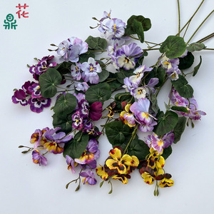 3D Pansy <b>Artificial</b> <b>Flowers</b> <b>Silk</b> <b>Flower</b> Home Decor Natural Style China Origin - Product Image 1