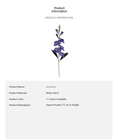 Fleur artificielle de gladiole à tige unique haute, export transfrontalier, accessoire de photographie de mariage en extérieur, fleur décorative en soie pour intérieur