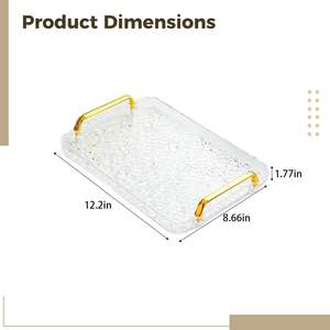 Clear Plastic Organizer <b>Tray</b> with Handle for <b>Drawer</b> and Countertop Storage | Wholesale Available - Product Image 5