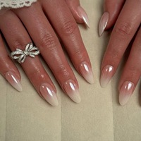 Offre Spéciale – Faux Ongles Longs Ovales de Luxe avec Strass et Diamants, Résistants aux Rayures, Incassables, en ABS – Vente en Gros