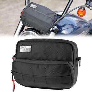 Bolsa de Herramientas para Manillar de Motocicleta, Accesorio de Almacenamiento, Alforja Universal para Horquilla Delantera, Manillar y Sissy Bar, Compatible - Product Image 1