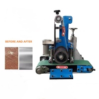 Machine de polissage automatique pour surfaces planes, à entraînement moteur, pour meulage de métaux et ébavurage, en acier au carbone, puissance 3,7 kW, modèle 1