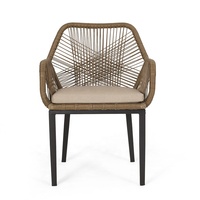 Ensemble de chaises et tables en rotin PE pour patio extérieur, non pliables, pour balcon, jardin, terrasse - Design minimaliste moderne pour repas décontractés