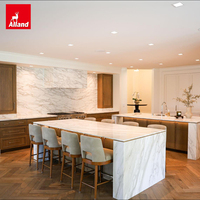 Armoires de cuisine sur mesure Allandcabinet, portes encastrées de style Shaker, meubles de cuisine traditionnels avec glissières dans les tiroirs