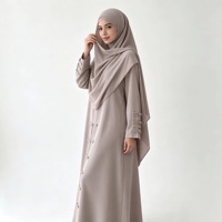 Ensemble Abaya Taupe pour Femmes, Asie du Sud-Est, GCC, Turquie, Vêtements Modestes, Vêtements Islamiques