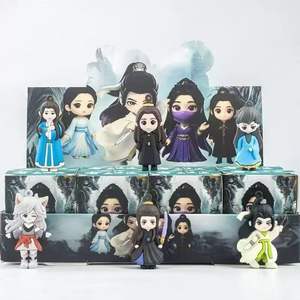 SEN YE Figuras de Resina Flocada de Personajes de Estrellas de Moda, Adornos Bubble Mart, Juguetes Infantiles, Llavero, Caja Sorpresa - Product Image 1