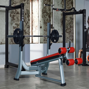 Máquina <span class=keywords><strong>Multigimnasio</strong></span> Comercial con Placas de Peso, <span class=keywords><strong>Banco</strong></span> Declinado con Función de Almacenamiento, Equipo de Entrenamiento para Gimnasio, para Entrenamiento de Fuerza - Product Image 3