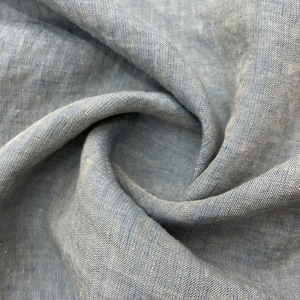 Tissu teint en fil de lin pur à haute densité <span class=keywords><strong>Vintage</strong></span> lin lavé de qualité supérieure pour les robes de chemise de printemps et d'été Techniques tissées - Product Image 1