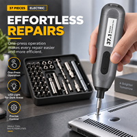 Ensemble d'outils de tournevis électrique domestique 37-en-1 avec batterie au lithium rechargeable, couple élevé 2 Nm