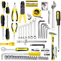 Coffret d'outils multifonctionnel professionnel pour la maison, kit de réparation de quincaillerie durable, perceuse, batterie rechargeable, ensemble en acier au chrome-vanadium