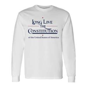 Camiseta de manga larga con estampado de Larga Vida a la Constitución de los Estados Unidos de América - Product Image 1