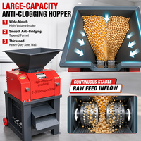 Machine à casser les grains réglable à double alimentation pour maïs, blé, soja et céréales sèches, équipement de broyage pour moulin à aliments