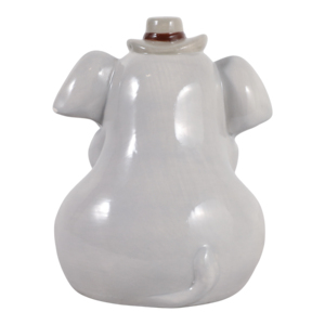Statuetta di Elefante in Ceramica con Cappello e Occhiali da Sole, Scultura Moderna in Gres per Arredamento Casa, Bagno, Ufficio, Scaffale - Product Image 4