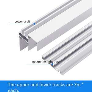 <span class=keywords><strong>Porte</strong></span> <span class=keywords><strong>coulissante</strong></span> de garde-robe avec double amortissement des rails supérieurs et inférieurs, <span class=keywords><strong>rail</strong></span> de guidage de <span class=keywords><strong>porte</strong></span> <span class=keywords><strong>coulissante</strong></span> de meuble TV externe - Product Image 2